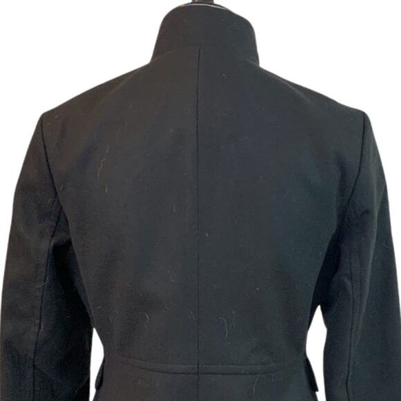 Old Navy Black High Neck Peplum Pea Coat Winter Jacket Women's Size Small - Picture 10 of 12